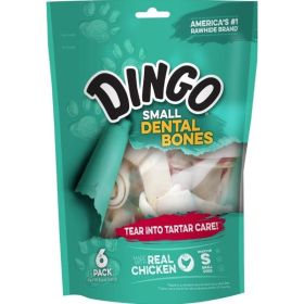 Dingo Dental Bone Chicken & Rawhide Dental Chew - Small - 4" (4 Pack)