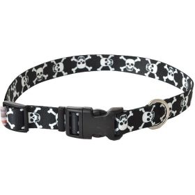 Pet Attire Styles Skulls Adjustable Dog Collar - 18"-26" Long x 1" Wide