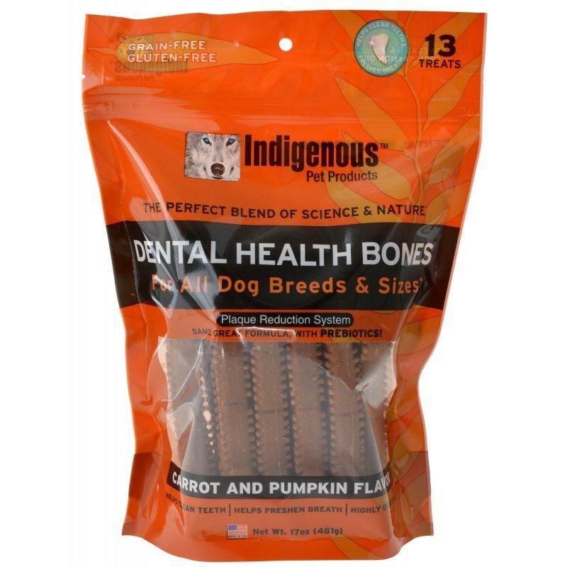 Indigenous Dental Health Bones - Carrot & Pumpkin Flavor - 13 Count Indigenous Dental Health Bones - Carrot & Pumpkin Flavor - 13 Count