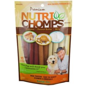 Pork Chomps Premium Nutri Chomps Assorted Flavor Twist - MIni - 15 count